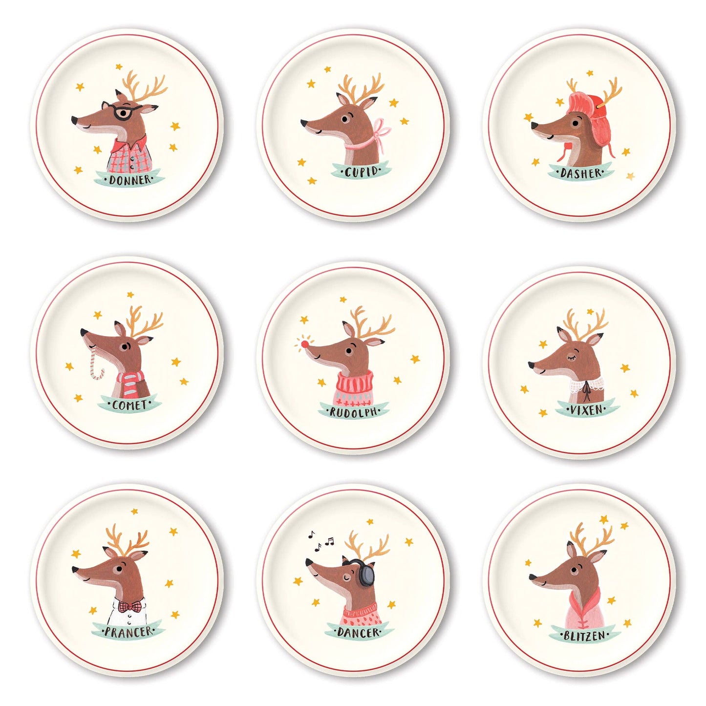 DER1040 - Dear Rodolph Reindeer Paper Plate Set