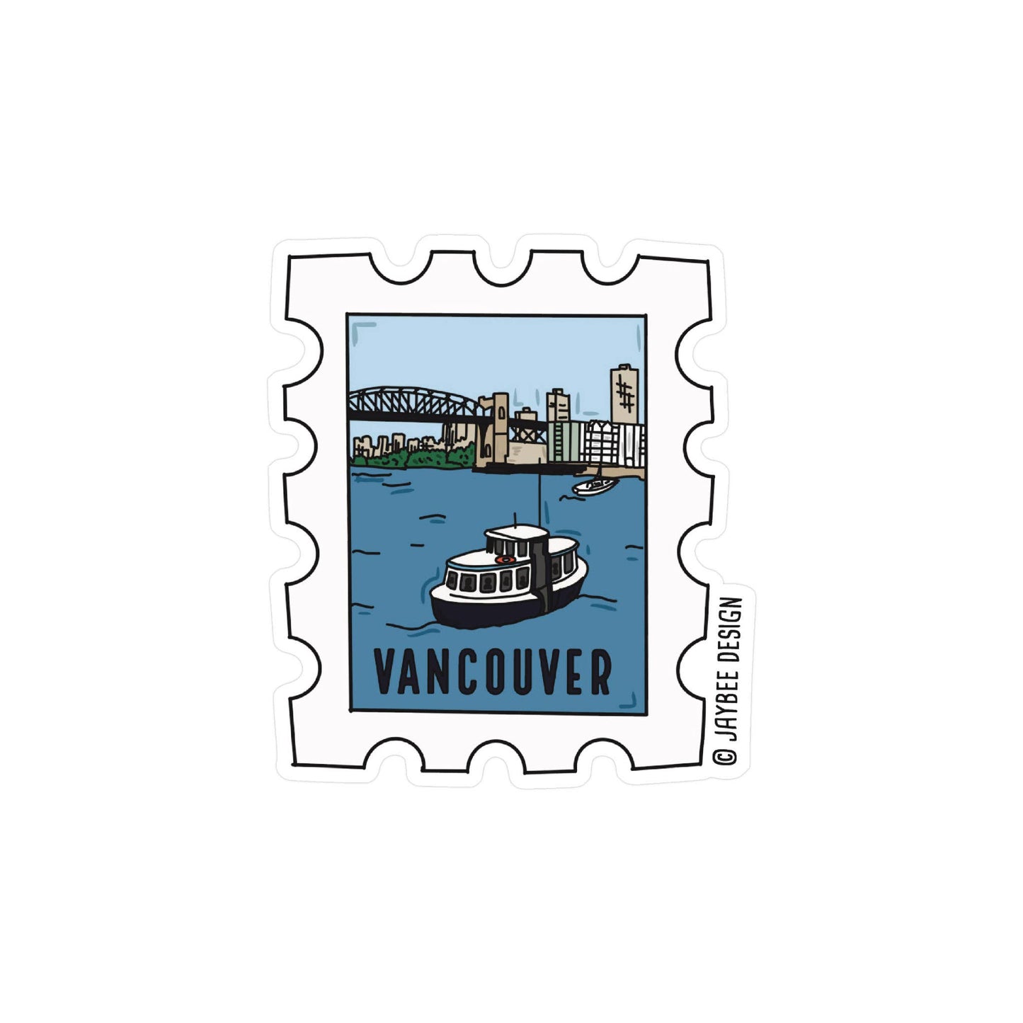 Vancouver Postage Stamp Vinyl Sticker