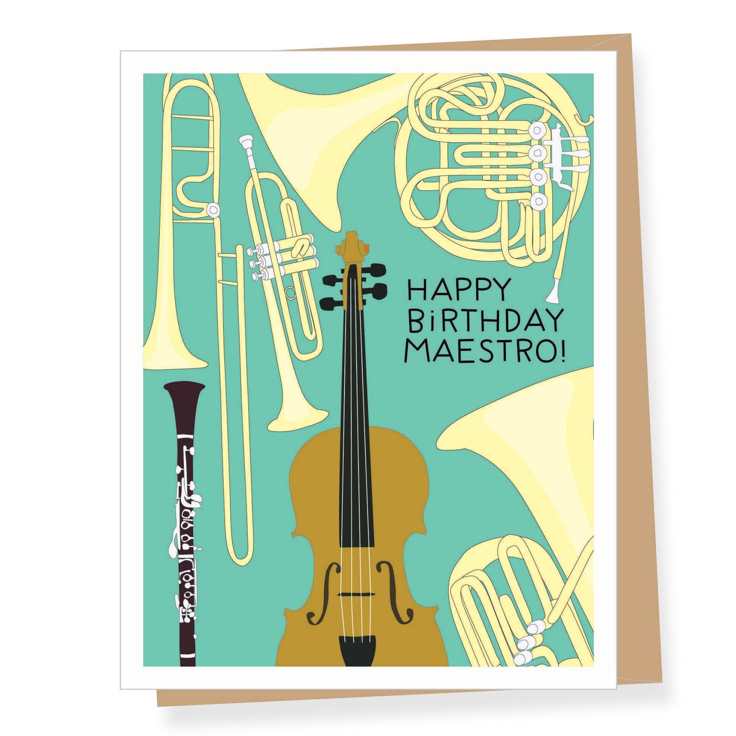 Musical Instruments Maestro Birthday Card