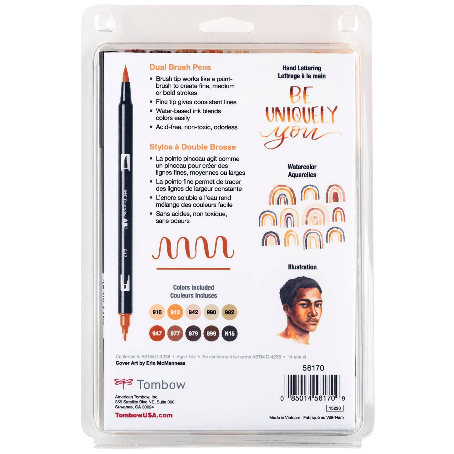 Dual Brush Pen Art Markers: Portrait - 10 Pack