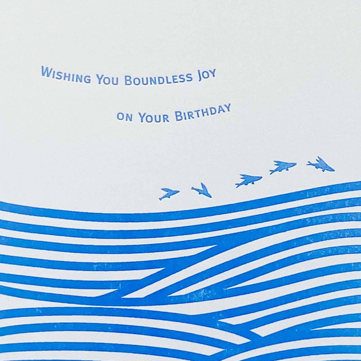 Flying Fish & Waves Birthday A2 Card