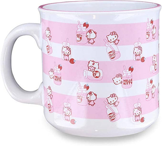 Hello Kitty Milk Bottle Toss 20oz Ceramic Camper Mug