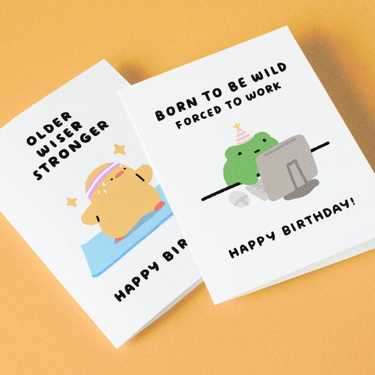 Born To Be Wild, Forced To Work - Funny Coworker Card