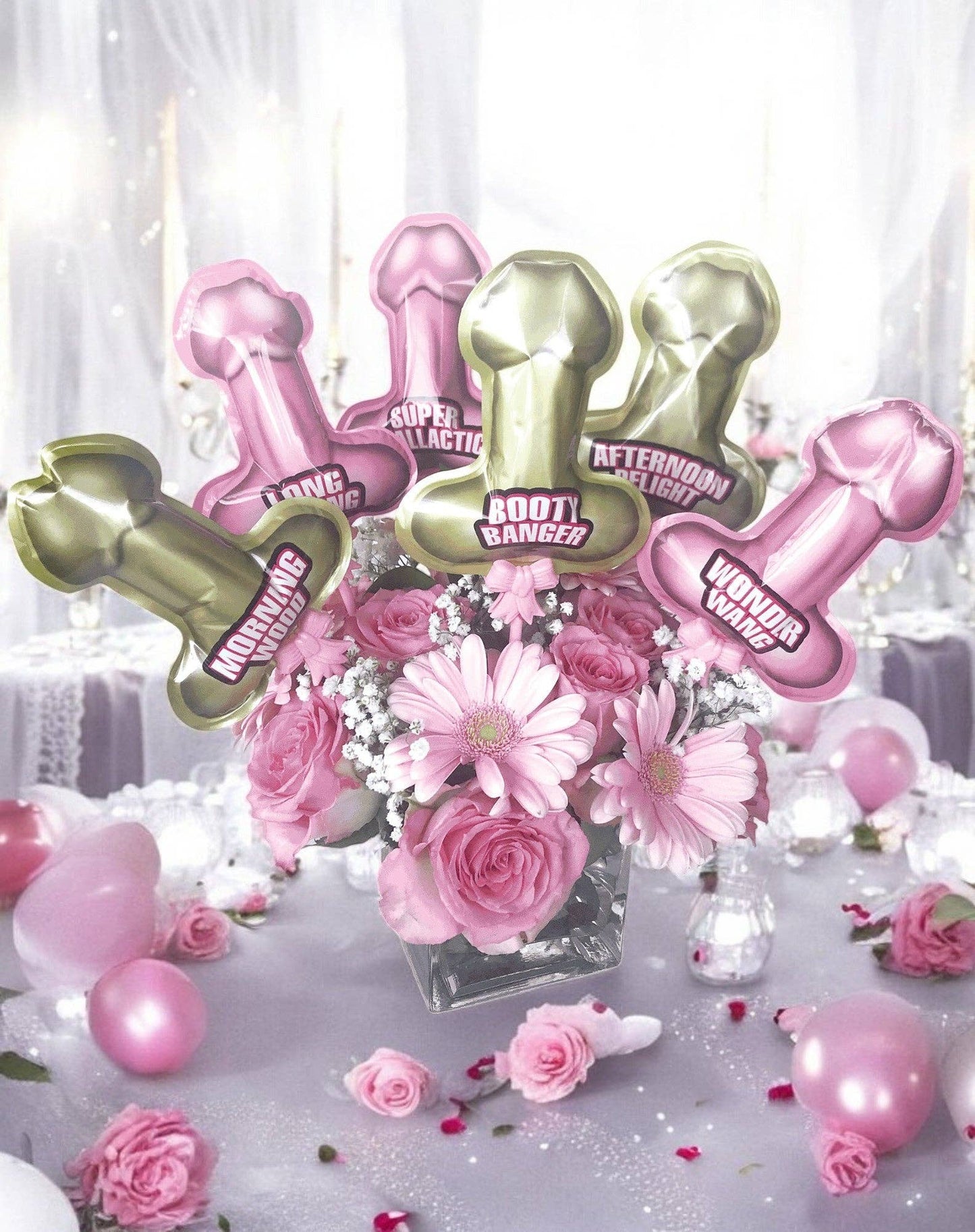 Glitterati Party Penis Self Inflating Pop-Up Balloons