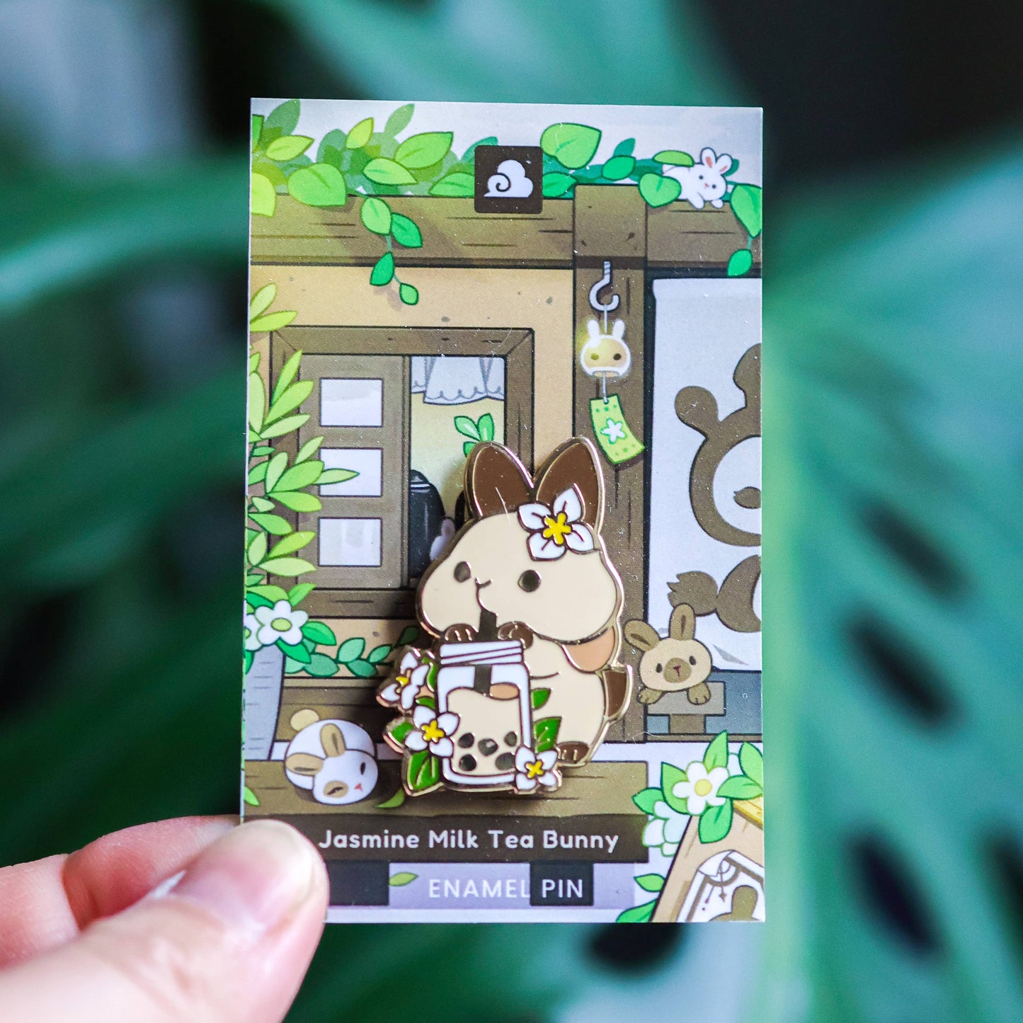 Enamel Pin - Jasmine Milk Tea Bunny