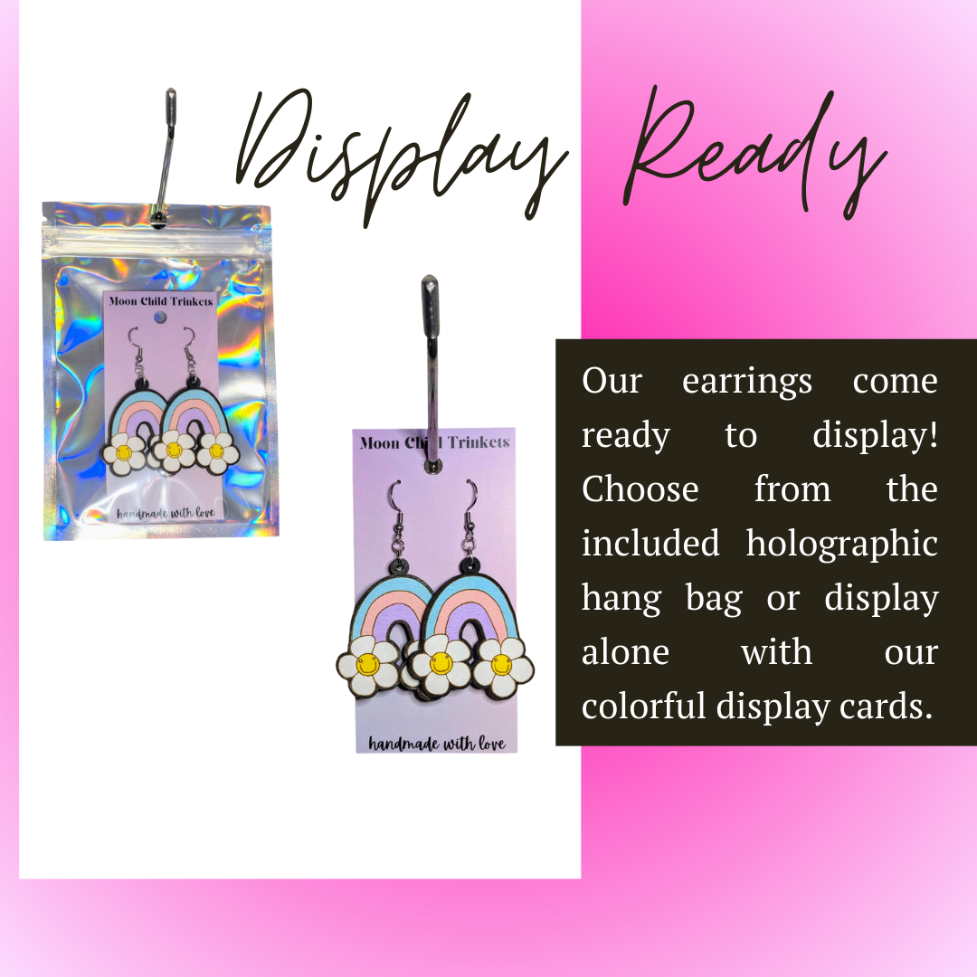 Pikachu Pokemon Hand Painted Wood Dangle Earrings