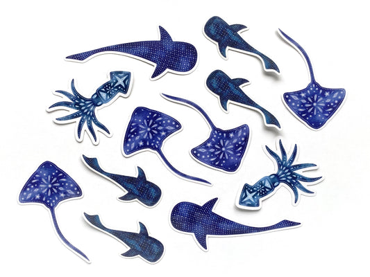 Manta Ray Clear Vinyl Sticker