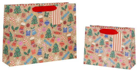 Bag Large Landscape Kraft Whimsical