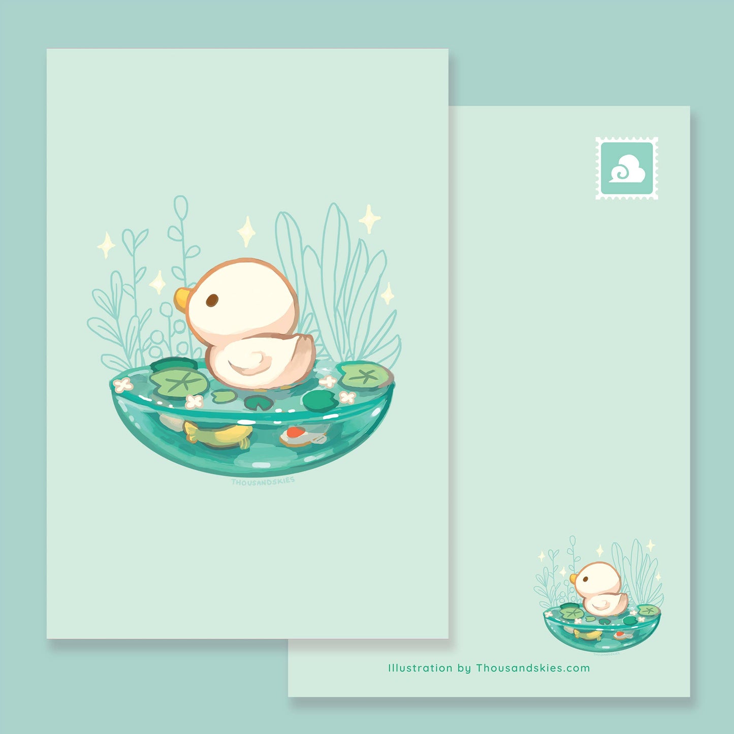 Postcard Ponder Pond
