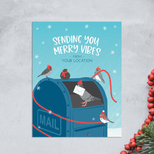 Custom Holiday Card - Merry Vibes