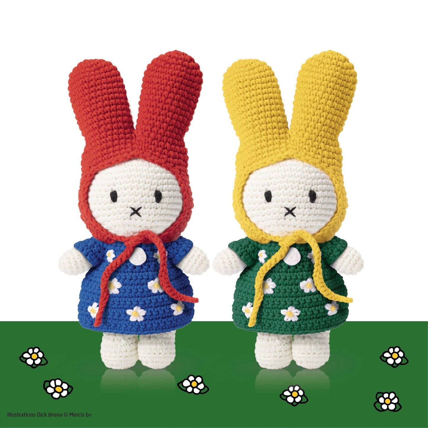 Crochet Miffy Little Flower Dress, Crochet Cute Bunny Doll