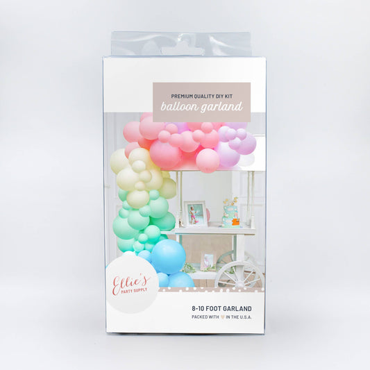 Premium Pastel Rainbow Balloon Arch Kit - Balloon Garland