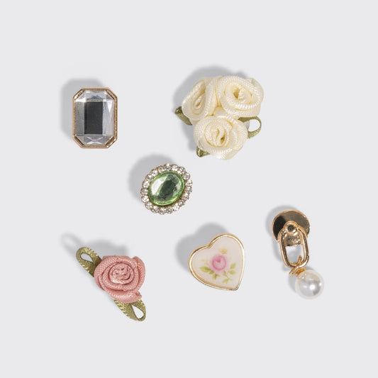 KitschPop Charms 6pc Set - Vintage Ivory