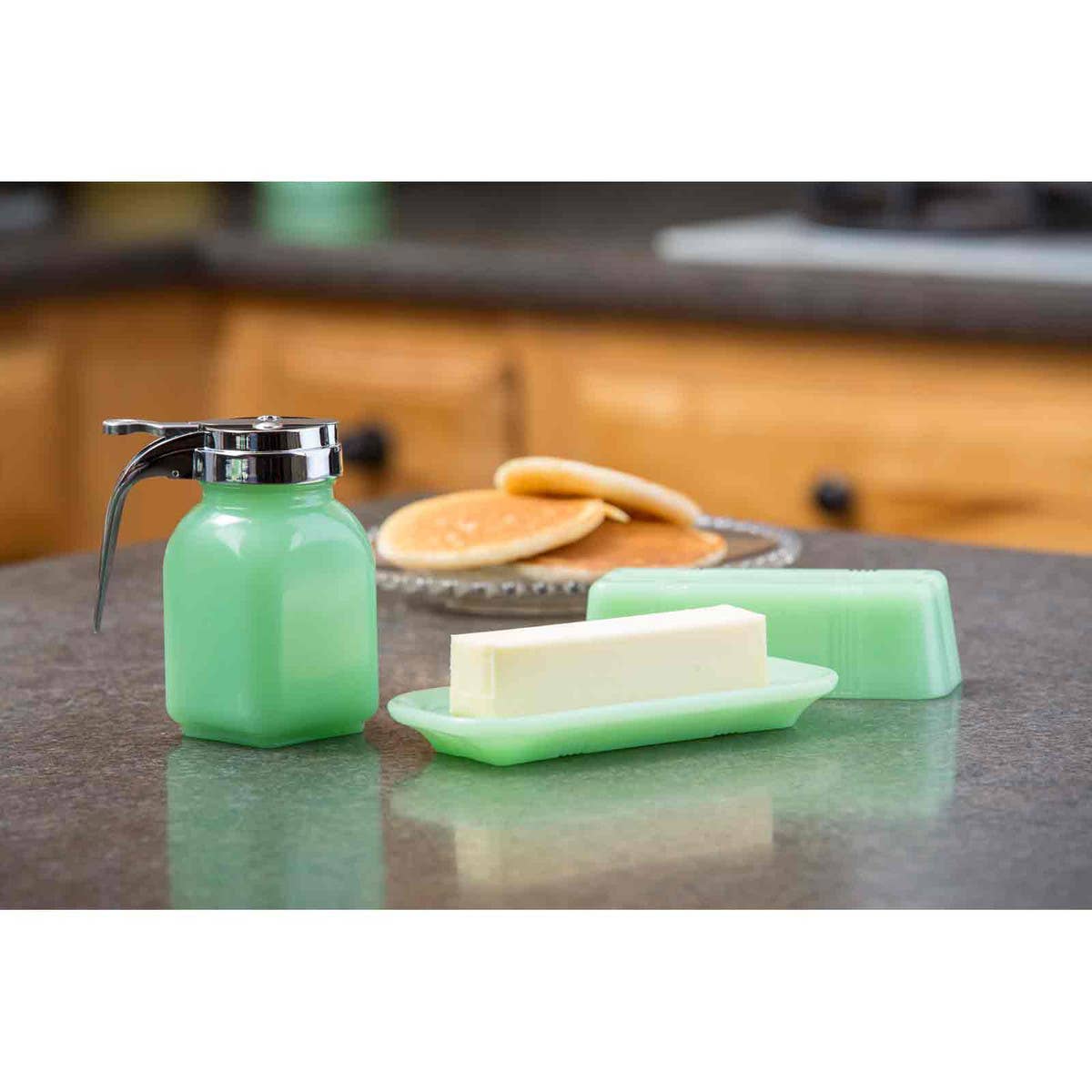 Jadeite Glass Collection 6 oz Syrup Dispenser