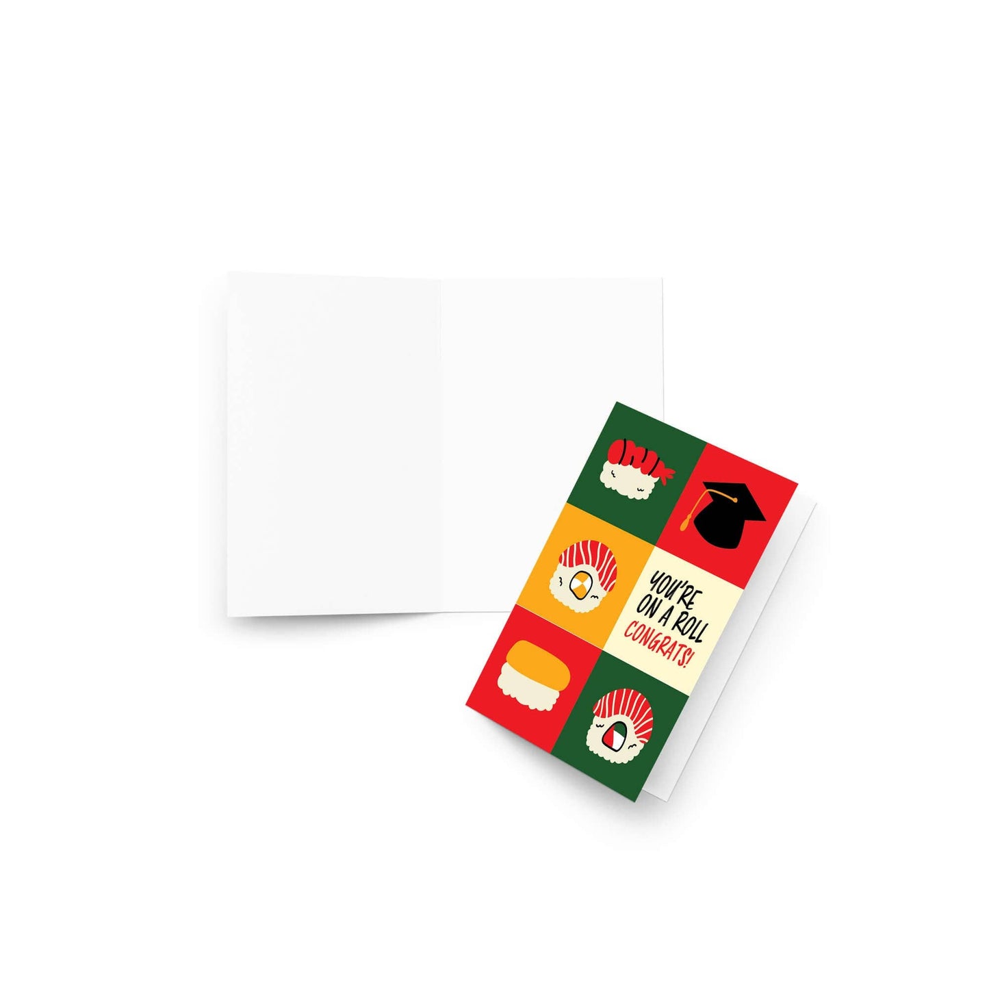Sushi Graduation Card | Bold Japanese Food Roll Pun Congrats