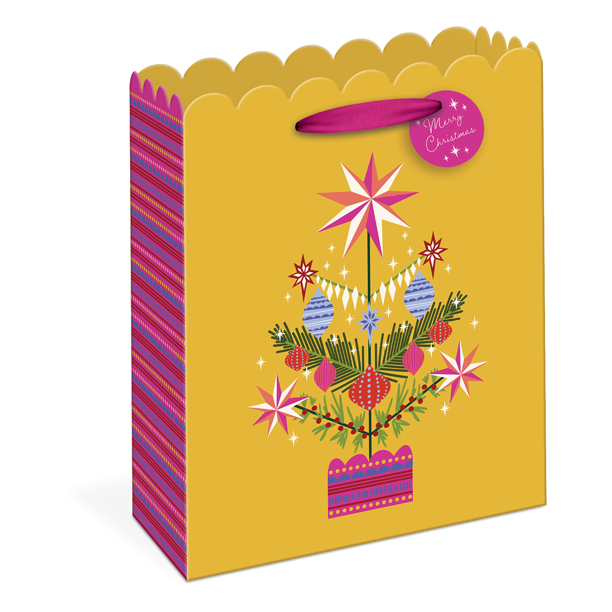 Vert Gift Bag Med Star Tree