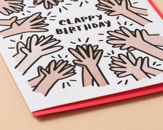 Clappy Birthday Letterpress Greeting Card