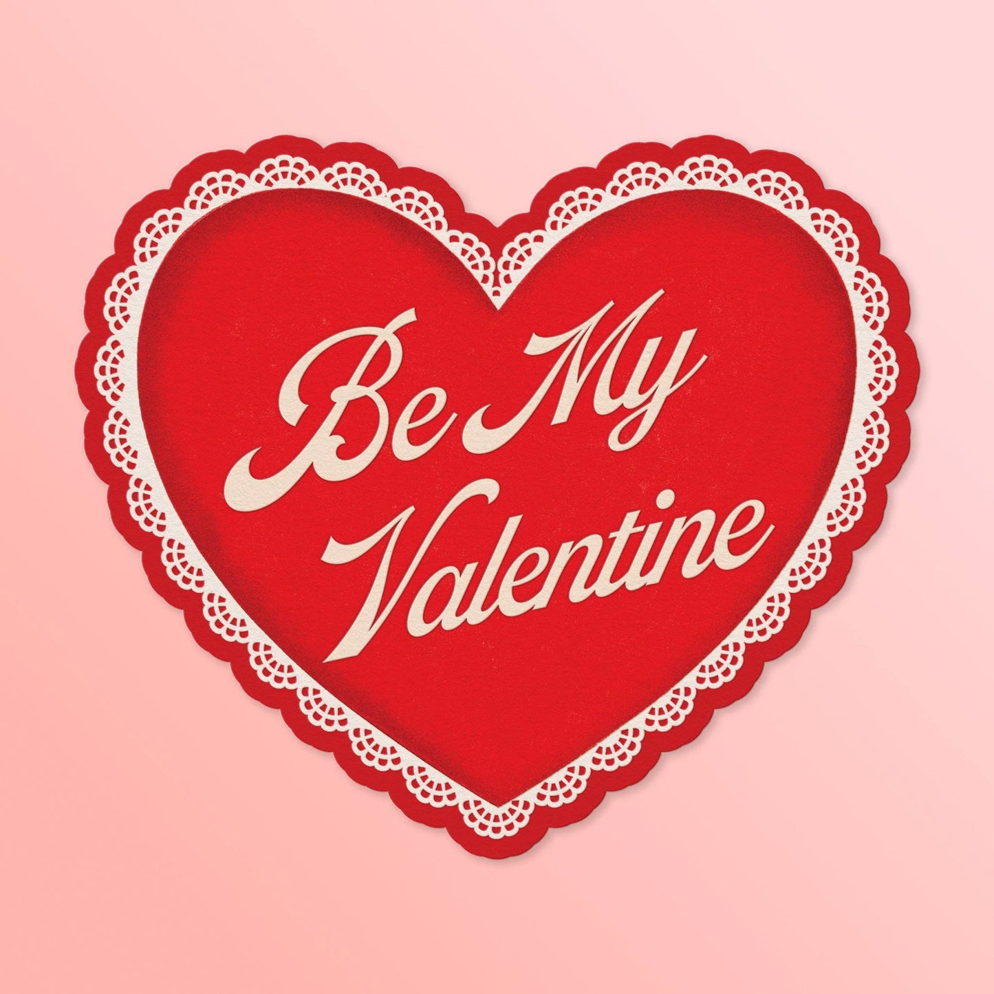 Be My Valentine Card | Die-Cut Valentine's Day Greeting Card