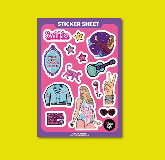 Taylor Shimmer A5 Sticker Sheet