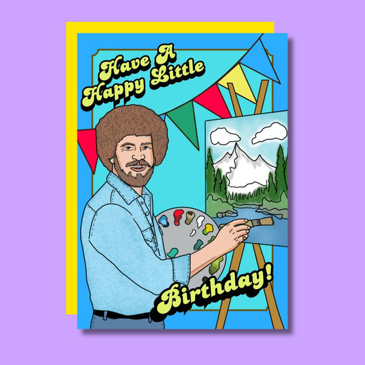 Have A Happy Little Birthday Painter Funny Birthday Card