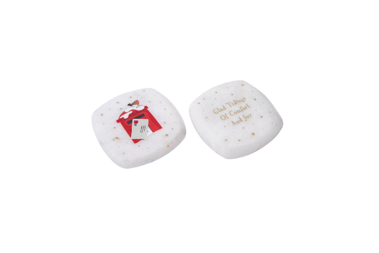 Winter Robin Christmas Sentiment Pebble