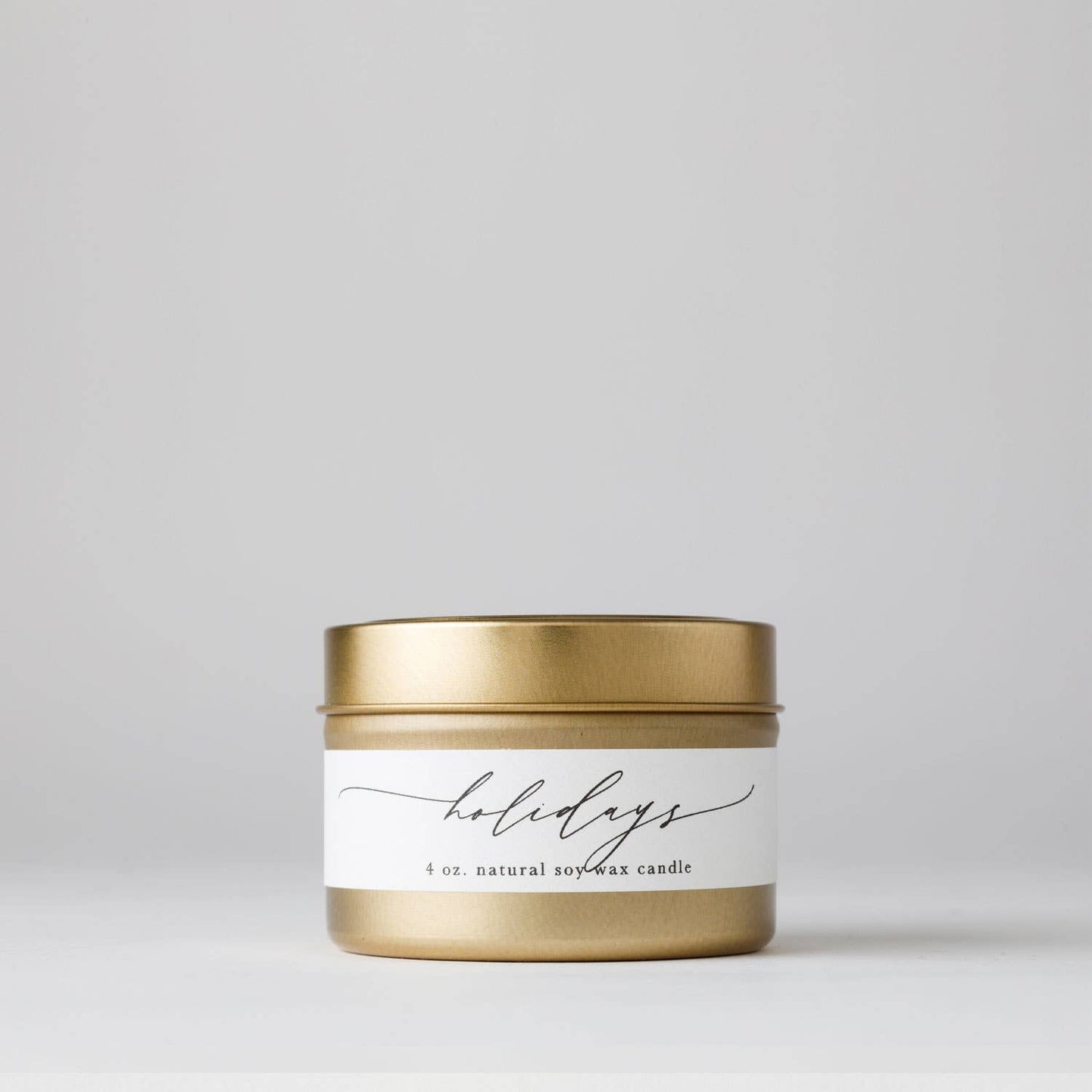 Holidays : Tin Soy Candle ( Christmas Winter Tree Wreath )