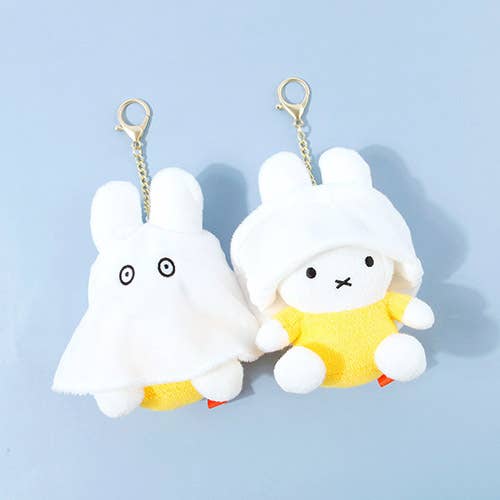 NEW Miffy Ghost Transformation Keychain Plush