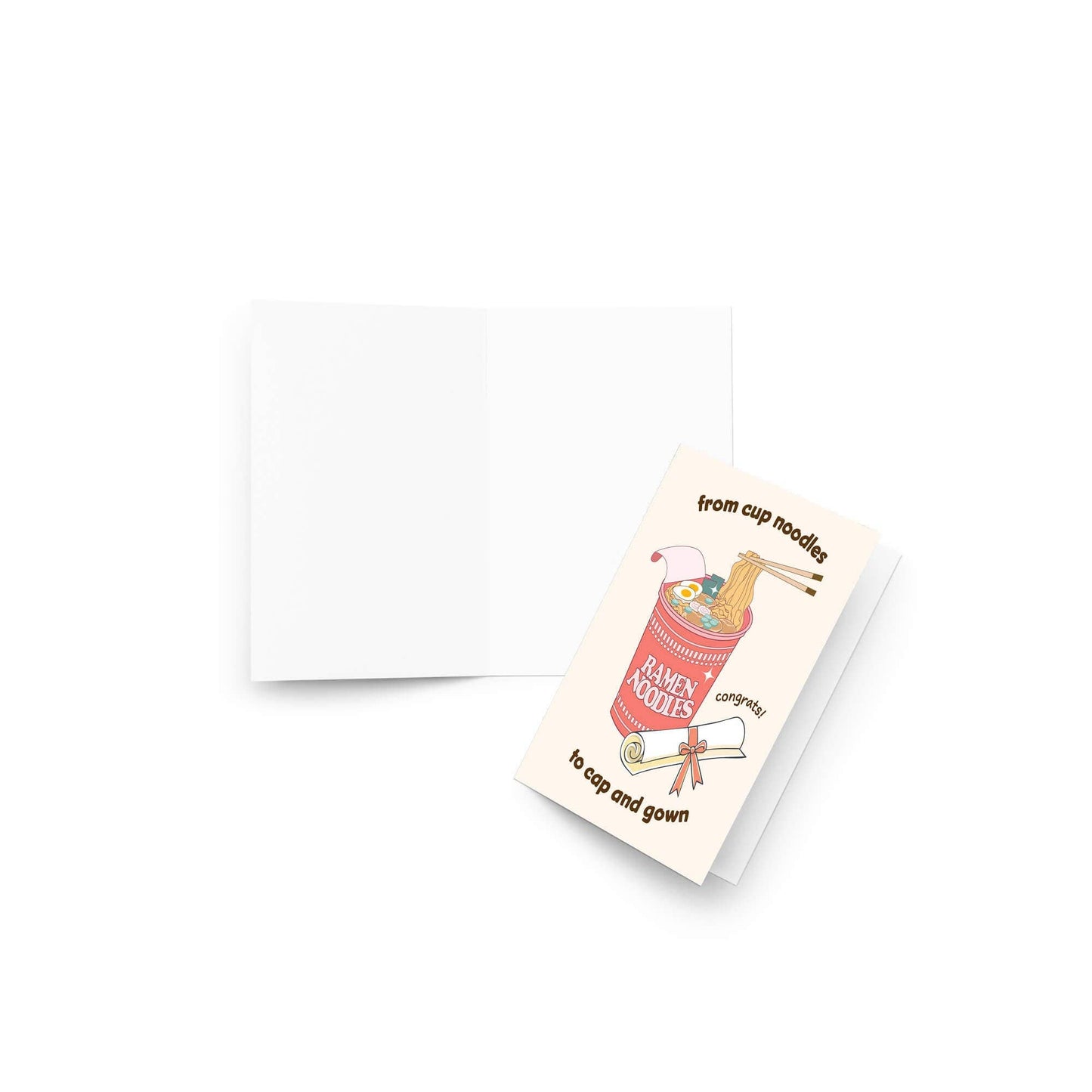 Ramen Graduation Card | Funny Instant Noodles Cup Congrats
