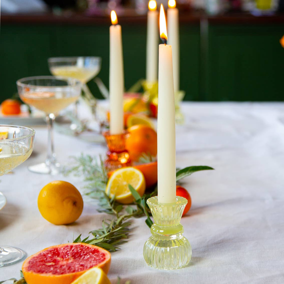 Small Glass Candle Holders Assorted Colour