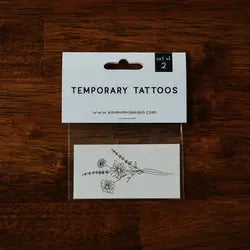 Daisy Temp Tattoo Set