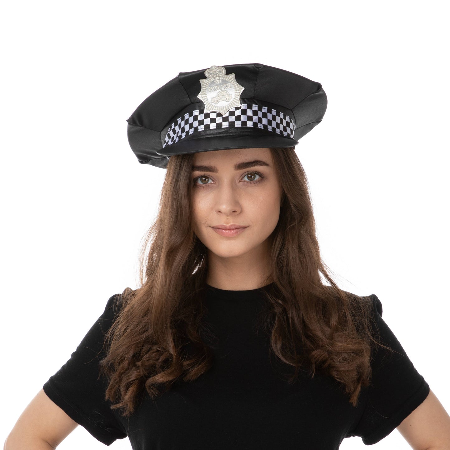 Police Hat Fancy Dress Costume Accessory Halloween Party