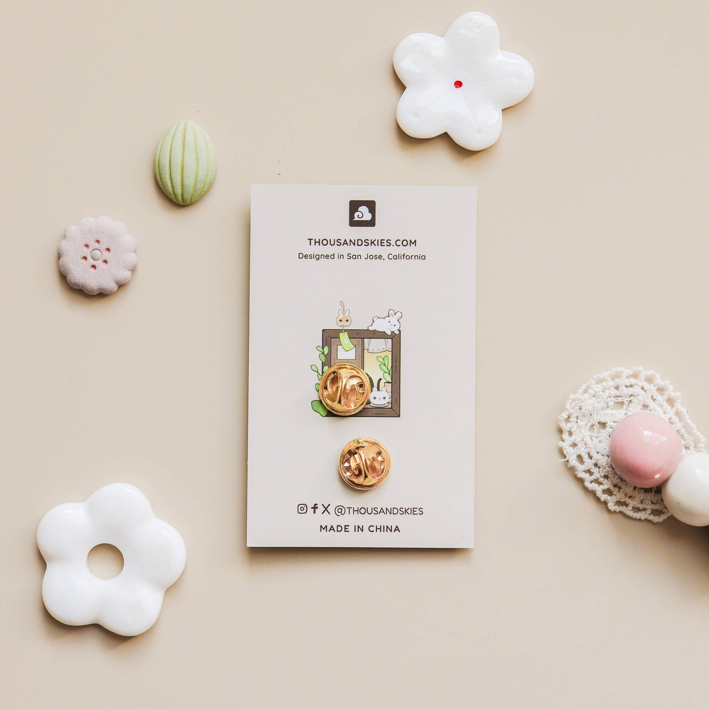 Enamel Pin - Jasmine Milk Tea Bunny