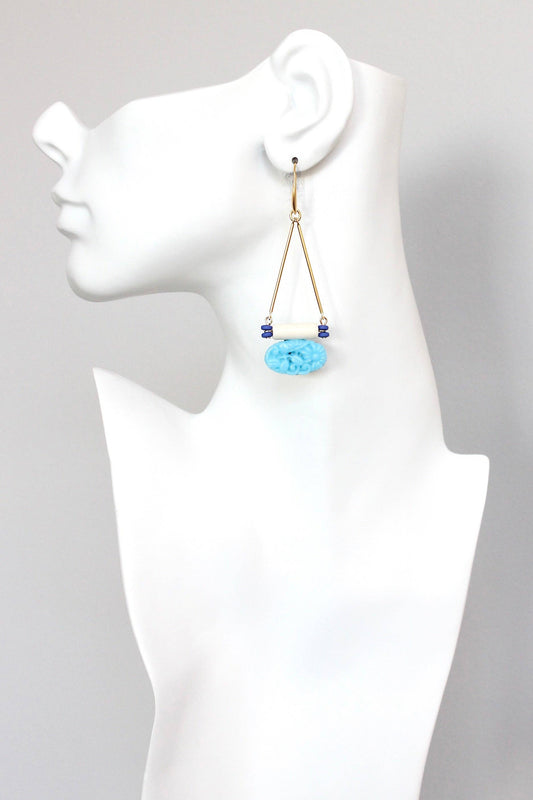 KYLE59 vintage glass geometric earrings