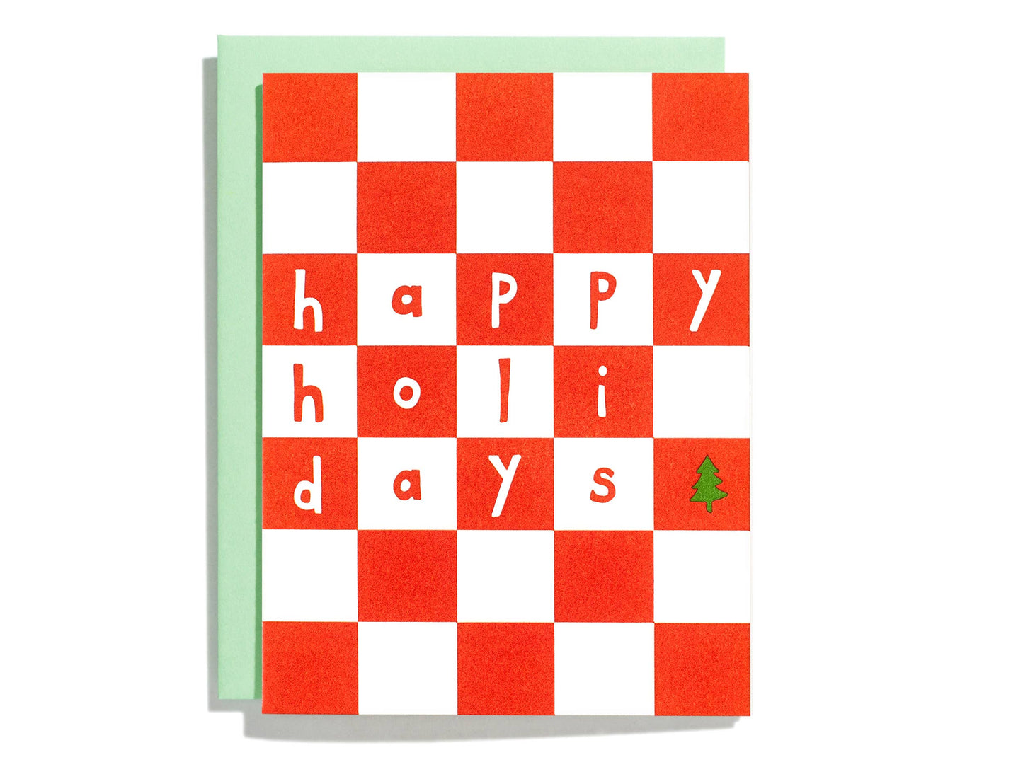 Holiday Checker - Letterpress Greeting Card