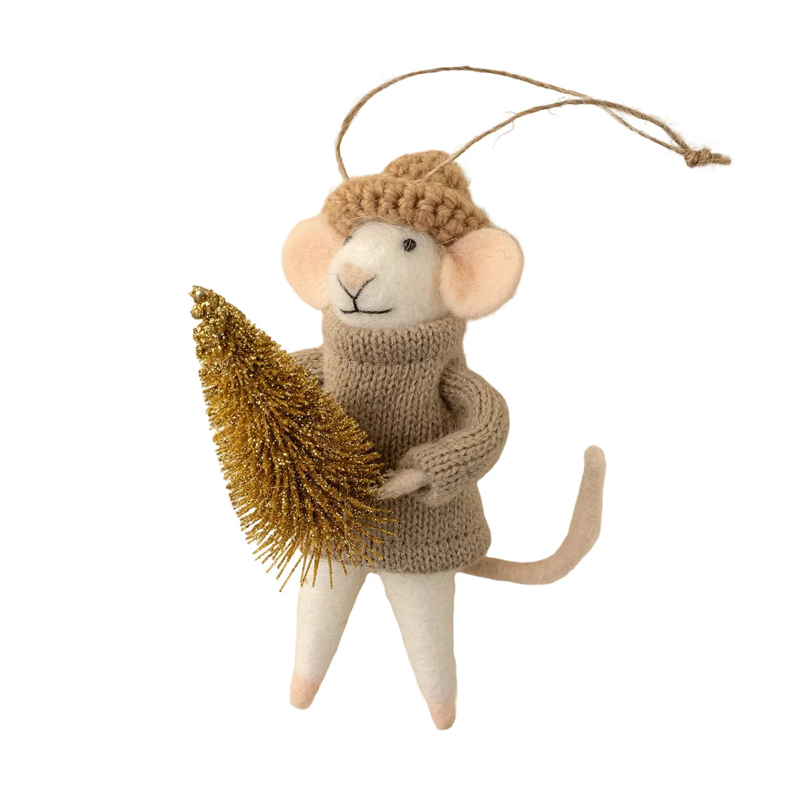 Felt Mice Ornament: Cozy Cole Mouse Holiday Ornament