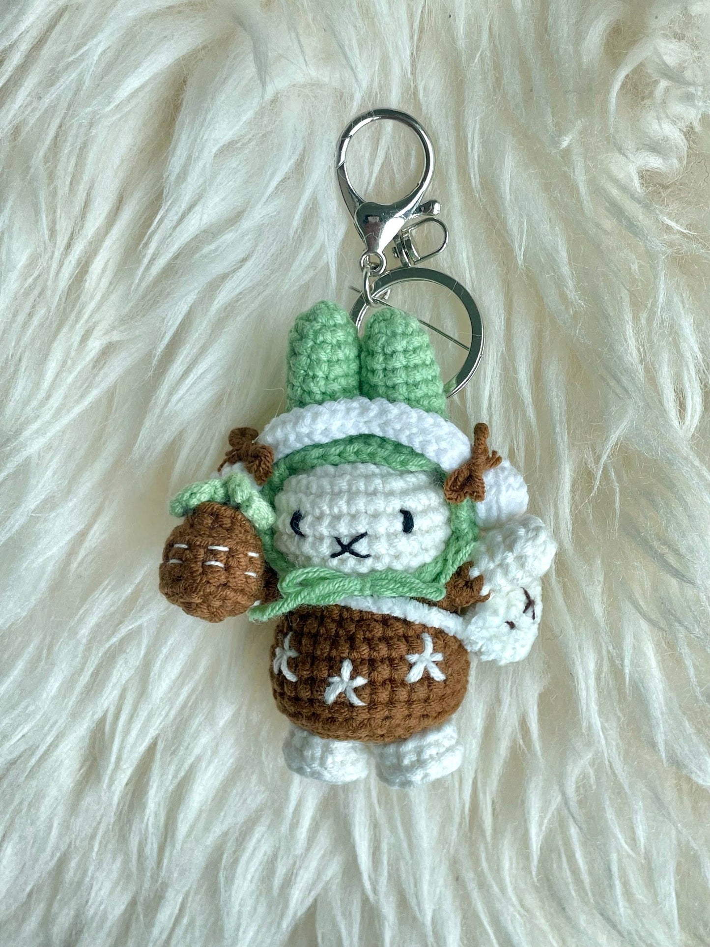 Crochet Miffy Keychain, Amigurumi Bunny, Handmade StuffedToy