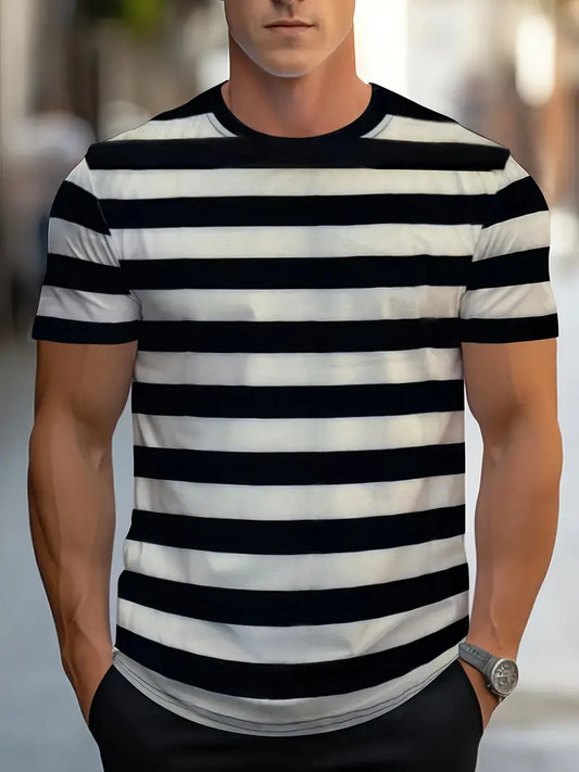 Black and White Striped T-Shirt