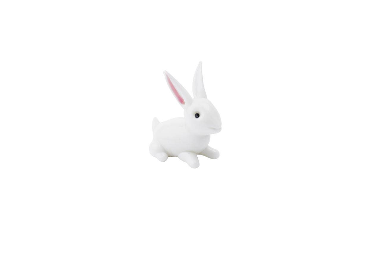 Fox and Fern Glass Rabbit