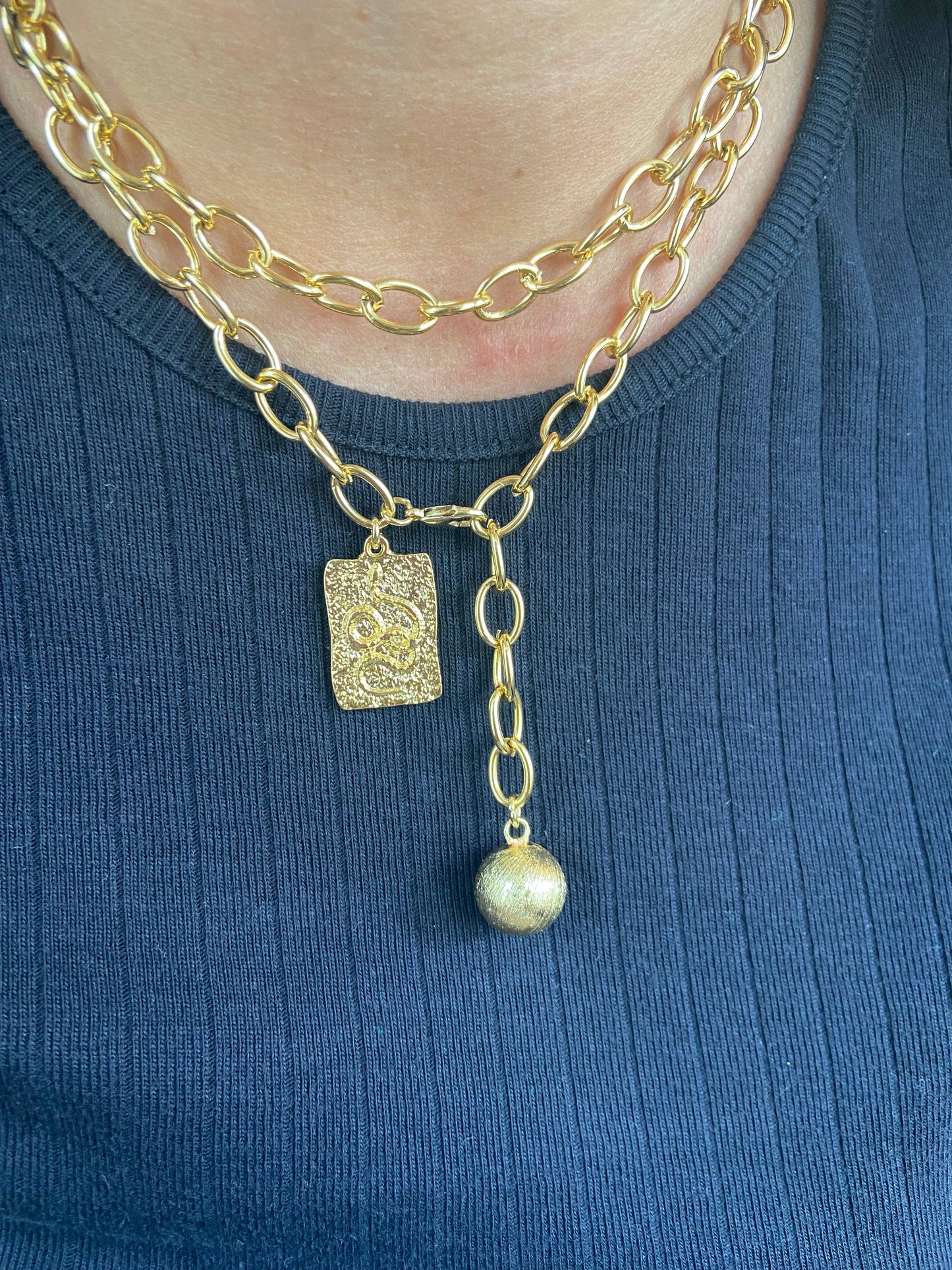 Galia - double turn necklace or Y necklace