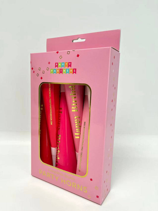 Pink Happy Birthday Tooters