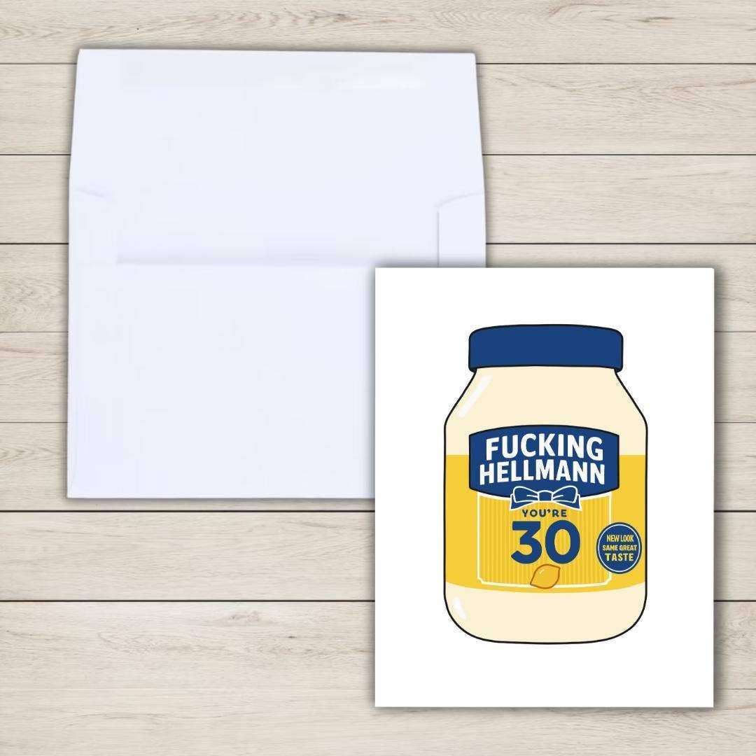 "Hellmann Mayonnaise, you're 30" BIRTHDAY CARD -