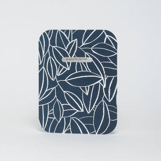 Condolence Leaves Die-cut Letterpress Card by Egg Press