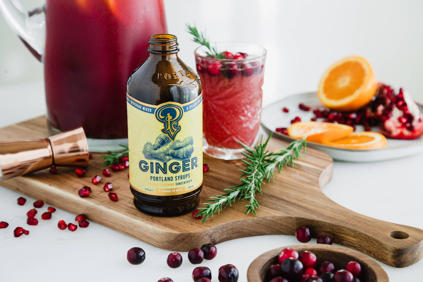 Ginger Syrup 12oz - cocktail / mocktail beverage mixer