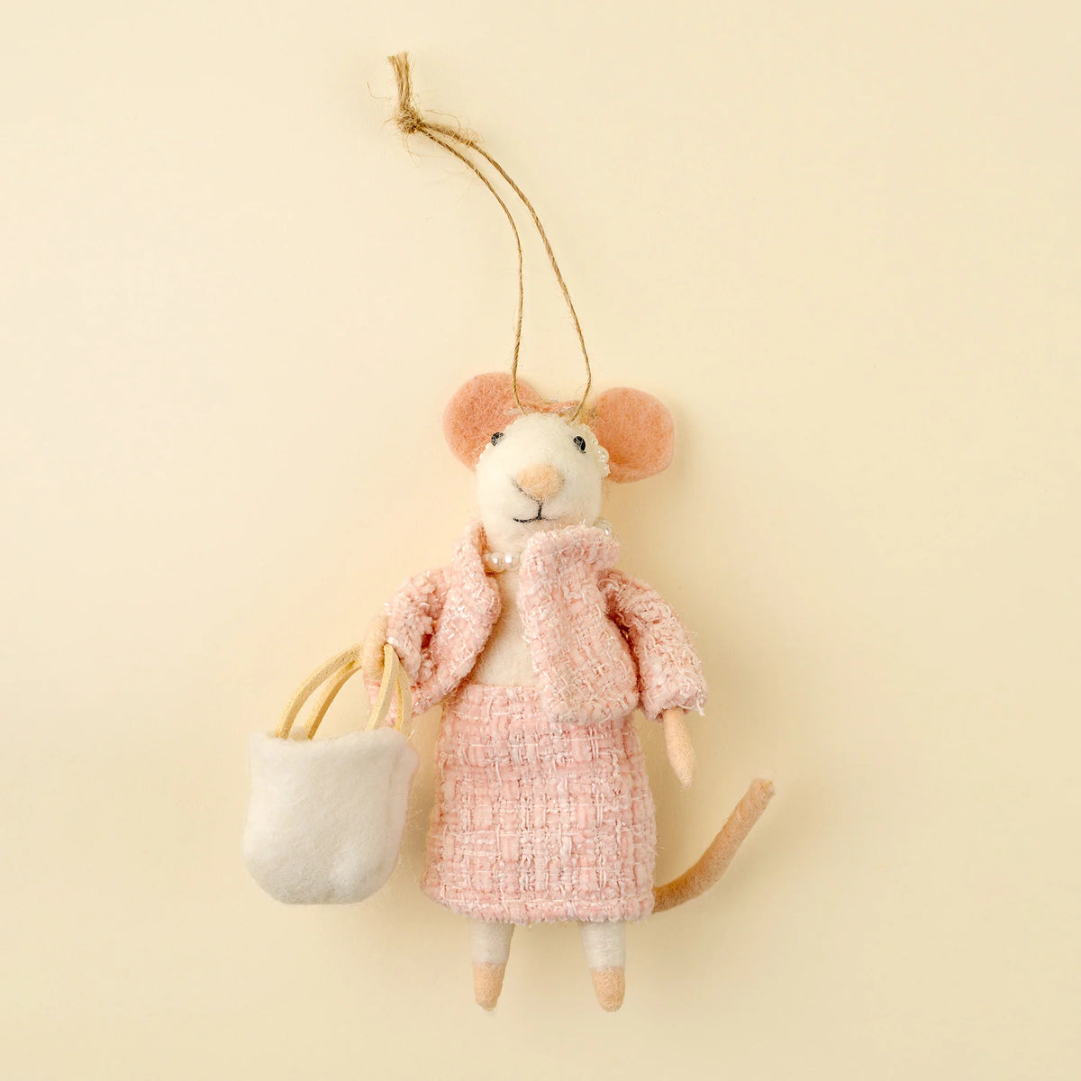 Felt Mice Ornament: Chanel Mouse Holiday Ornament