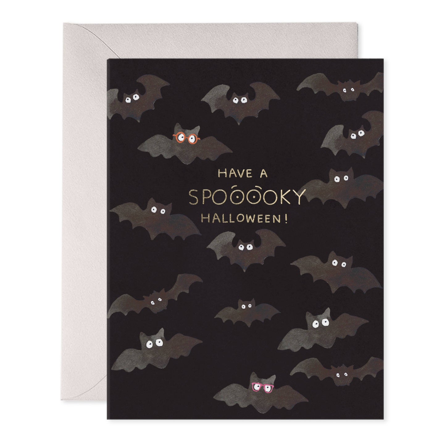 Spooky Bats Halloween Greeting Card