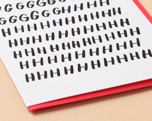 UGHHHHHH Sympathy Letterpress Greeting Card
