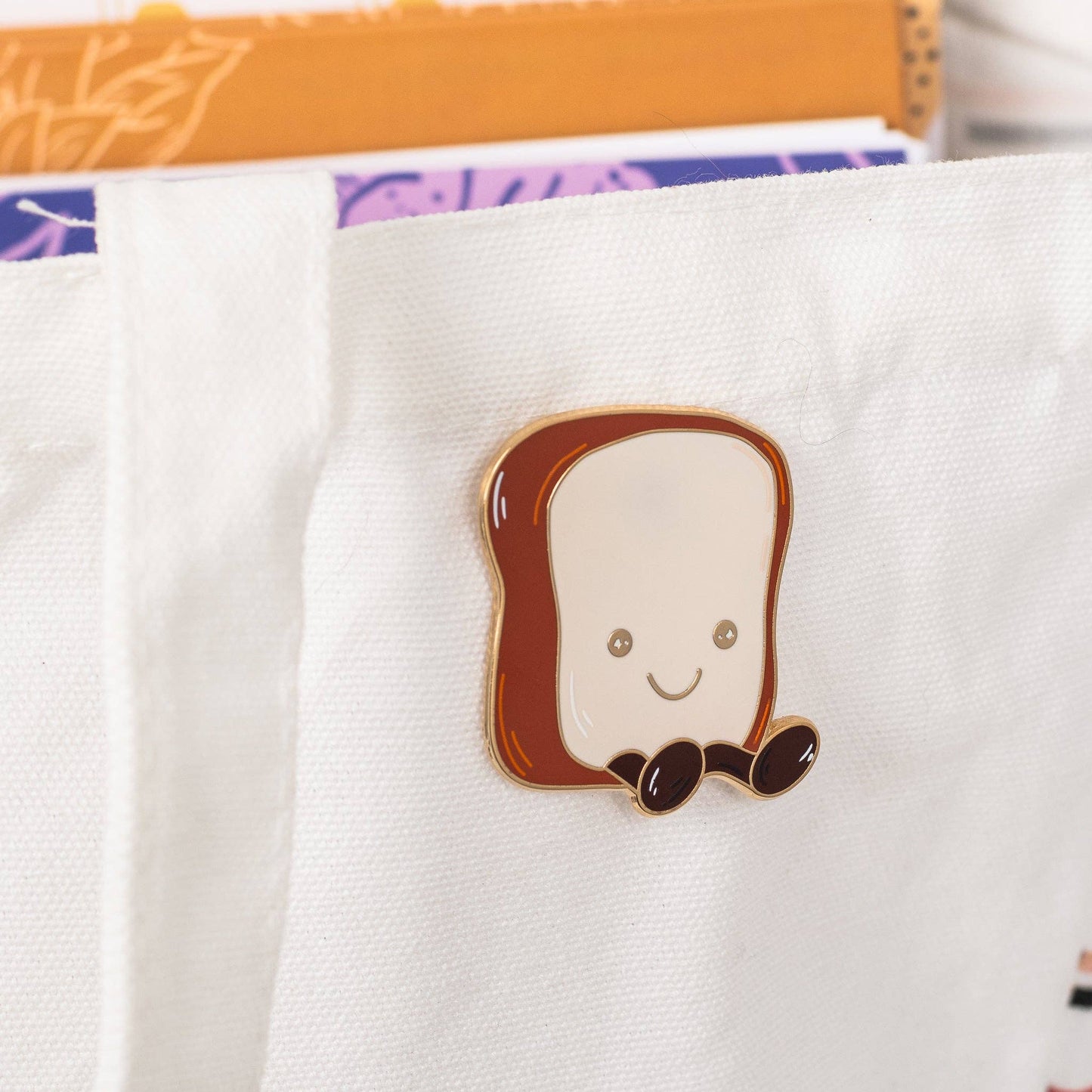 Toast Enamel Pin