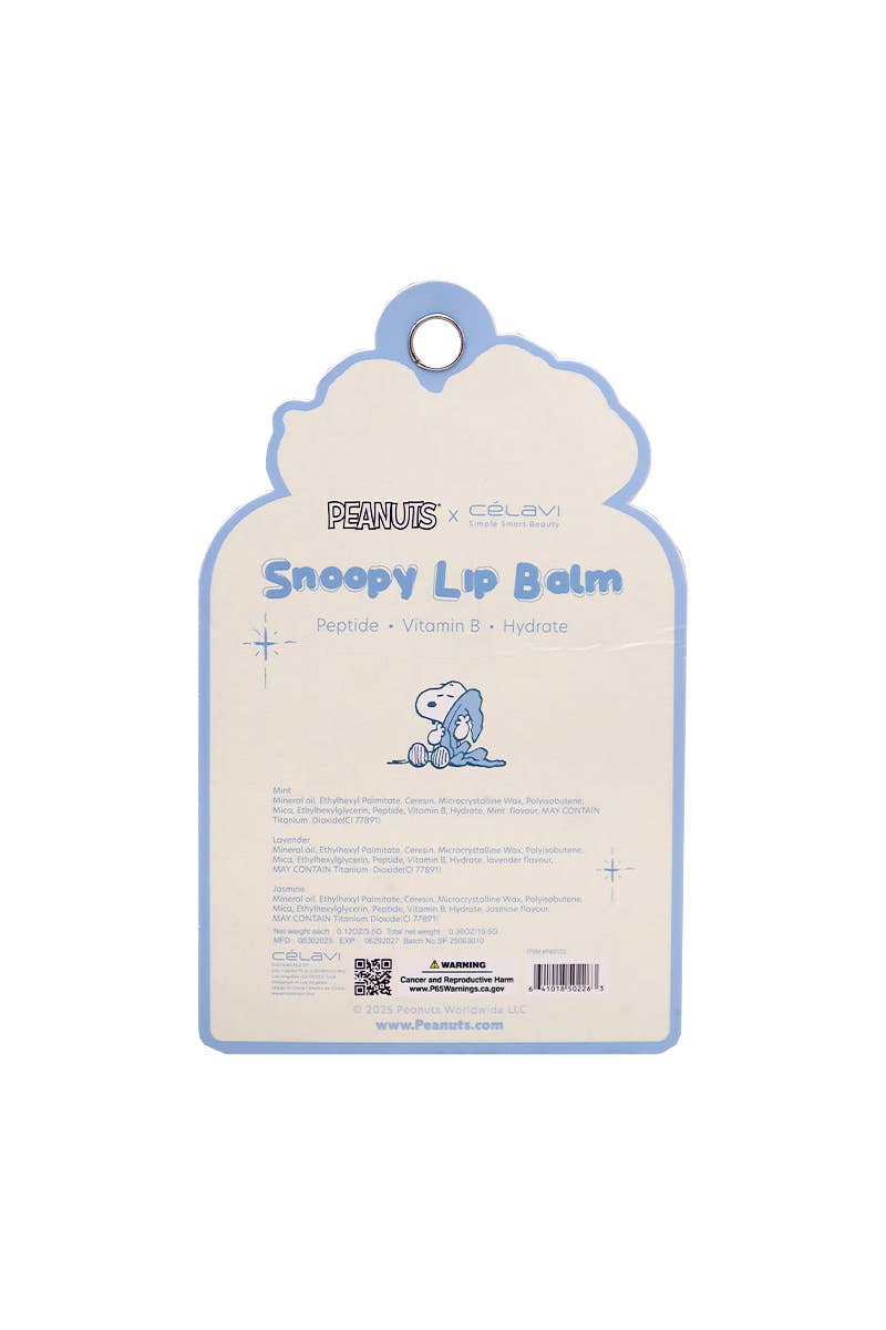 Celavi P60102 3pc Peanuts Snoopy Lip Balm Set