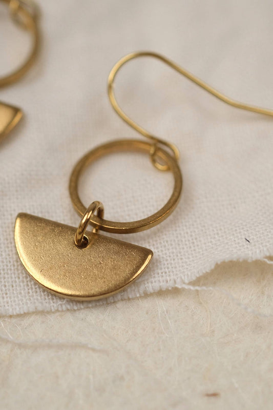 LUVA EARRINGS//Jewelry, Sustainable, Brass, Creoles