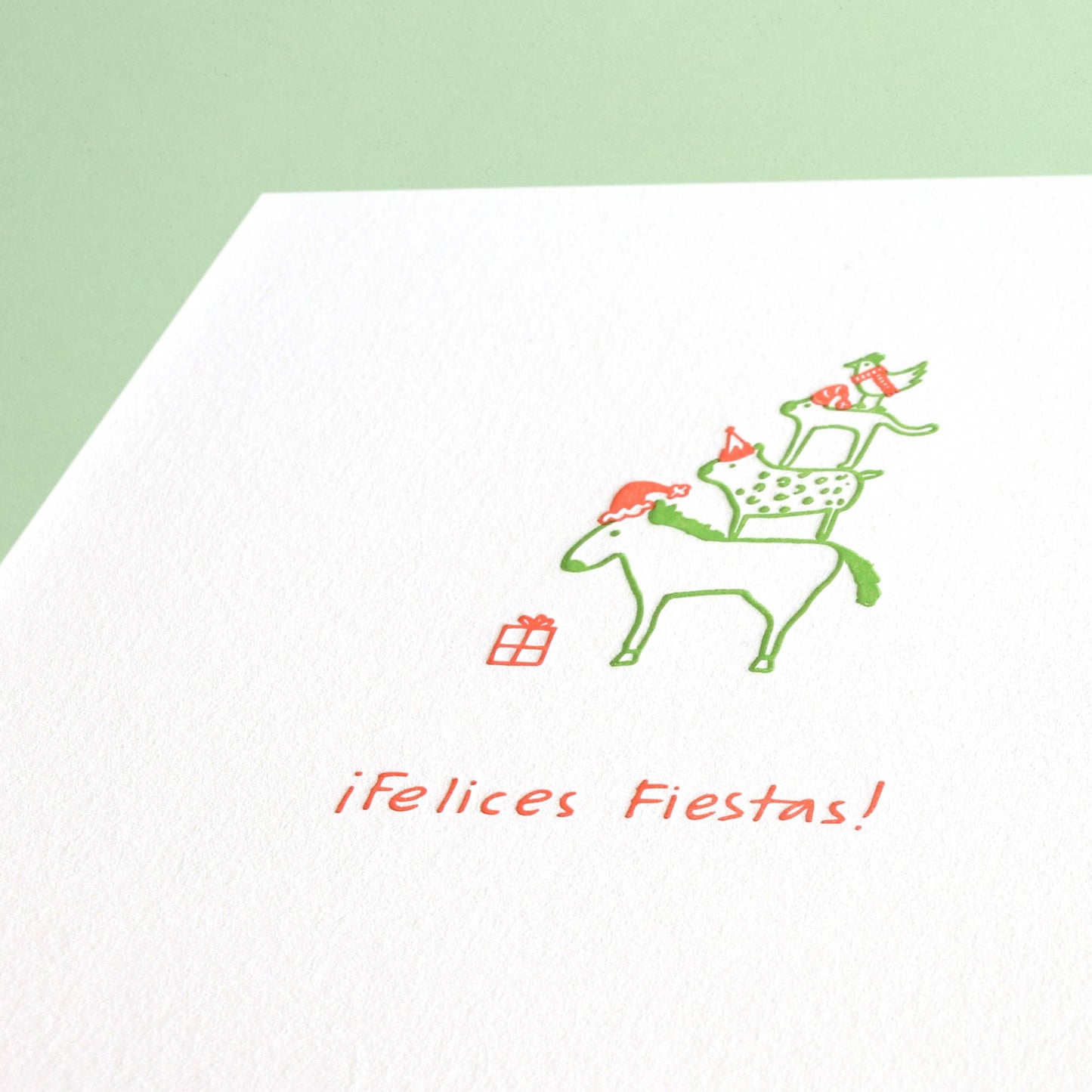 Felices Fiestas - Letterpress Greeting Card
